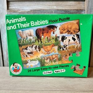 Floor Puzzle Animals and Their Babies 24 pieces 2x3 feet ages 2-7